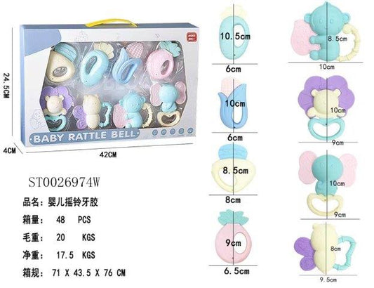 Baby Rattle Bell Teether Gift Set (10 pcs)