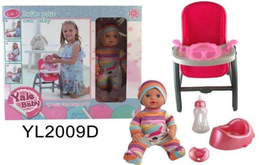 baby doll set with high chair potty and other accessories