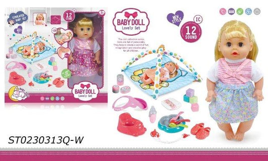 Baby Doll Lovely Set with Playmat – 12 Sounds