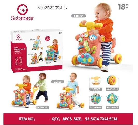 Baby Multifunction Walker – Music & Push Scooter