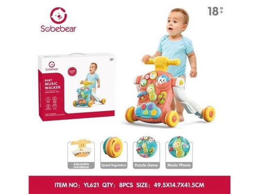 Baby Music Walker – Adjustable Handle & Musical Toy