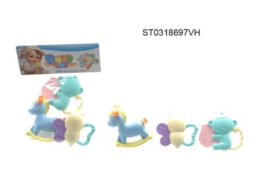 Baby Rattle Animal Set