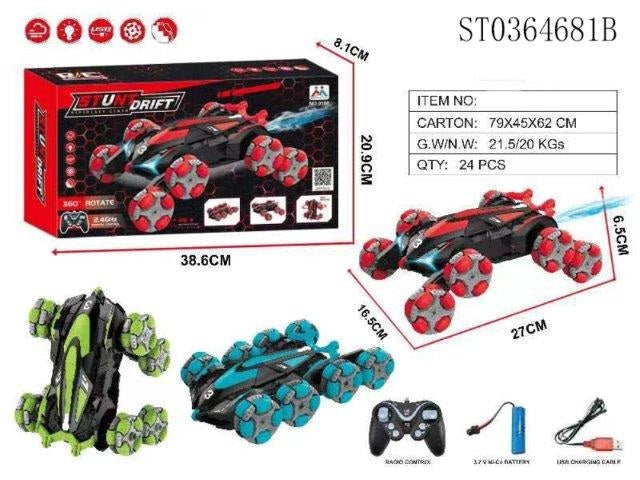 remote control stunt car and smoking