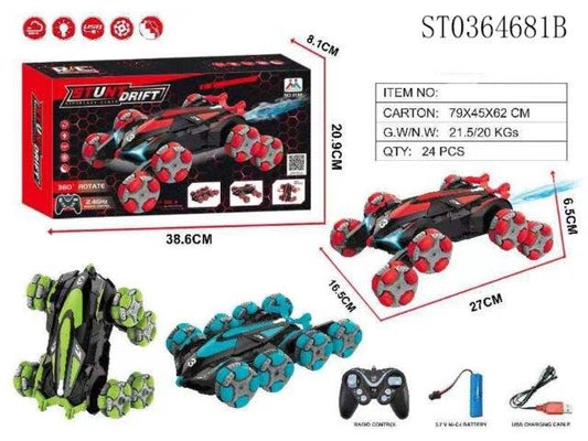 remote control stunt car and smoking