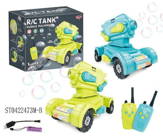 R/C Tank Bubble Machine – Dual Color RC Toy