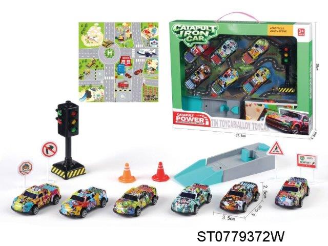 Catapult Iron Car City Racing Set