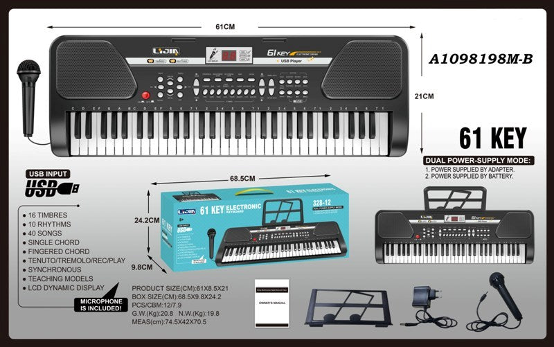 61 Keys Electronic Keyboard