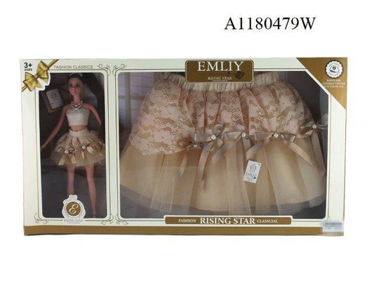 beauty girl doll with matching life size skirt