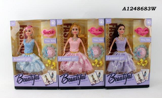 random beauty girl dress doll