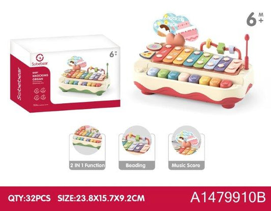 Baby Knocking Organ – 2-in-1 Beading & Xylophone