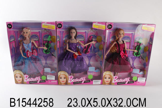 random beauty girl dress doll with violin
