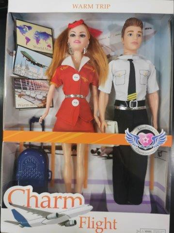 beauty girl and ken pilot doll