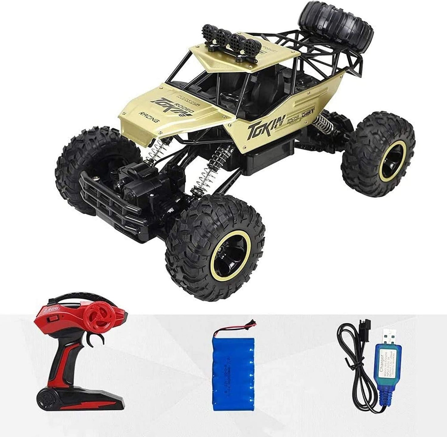 Remote Control Car Monster Truck Rock Crawler Climbing RC Toy Vehicle, Durable Off-Road Performance