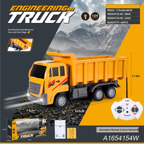 RC Dump Truck – 1:24 Engineering Vehicle