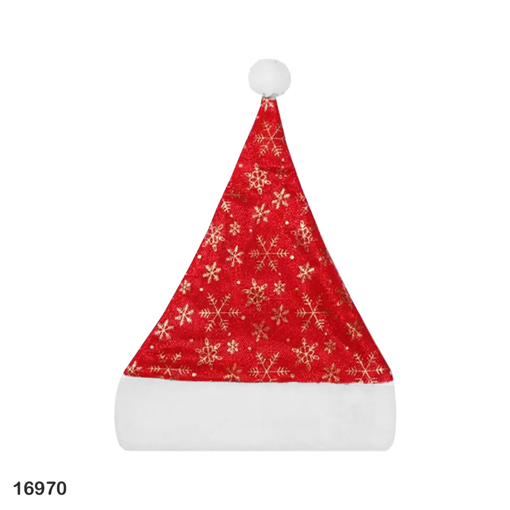 Snowflake Pattern Santa Hat