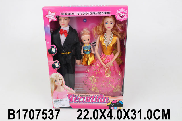 beauty girl ken and child doll kit