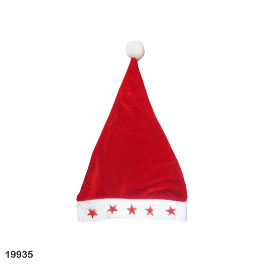 Santa Hat with Red Star Trim