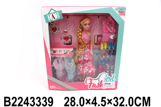 beauty girl clothes and shoes closet doll set