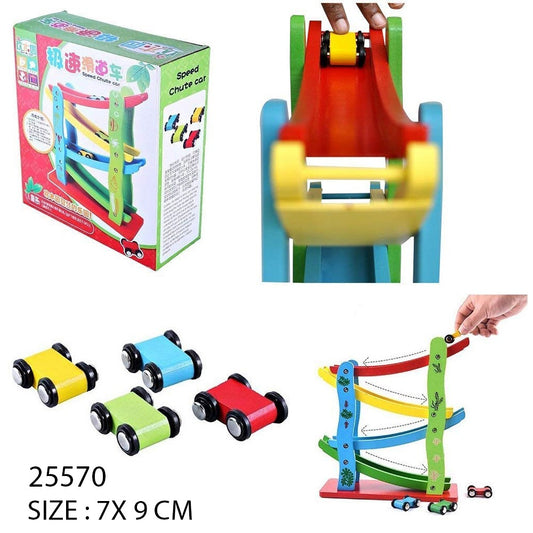 speed chute car wooden toys