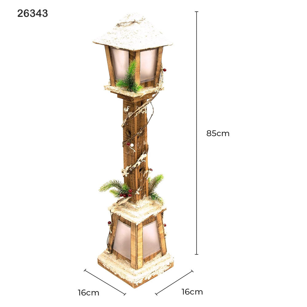 85cm Wooden Christmas Lamp Post Decoration