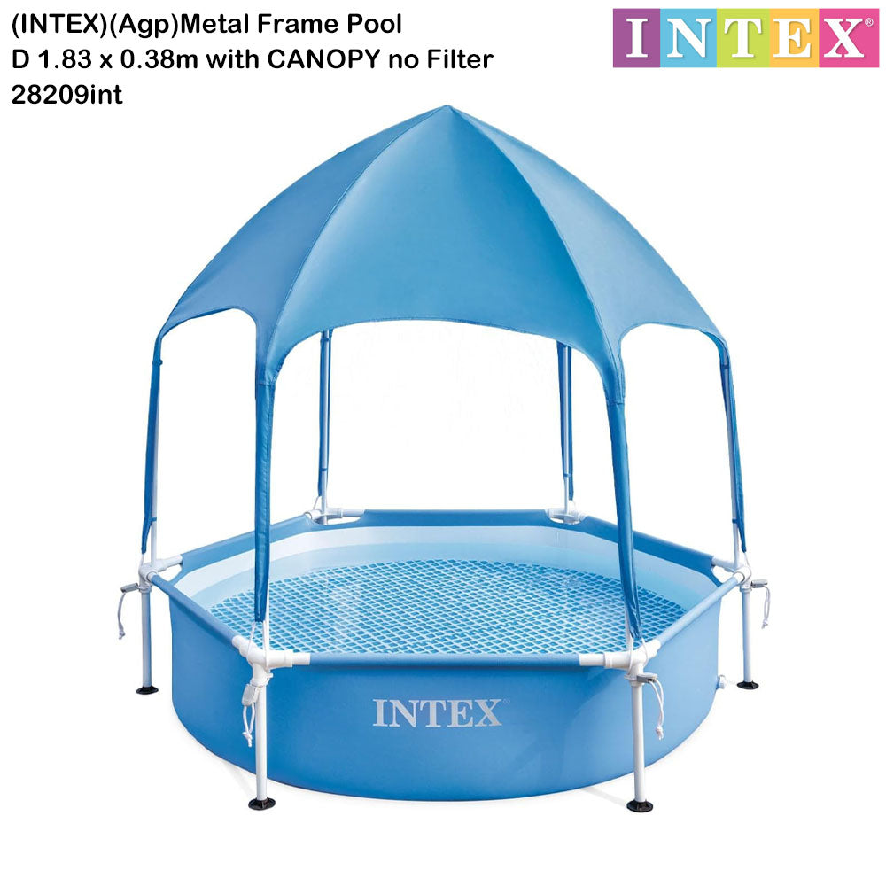 intex round pool with canopy