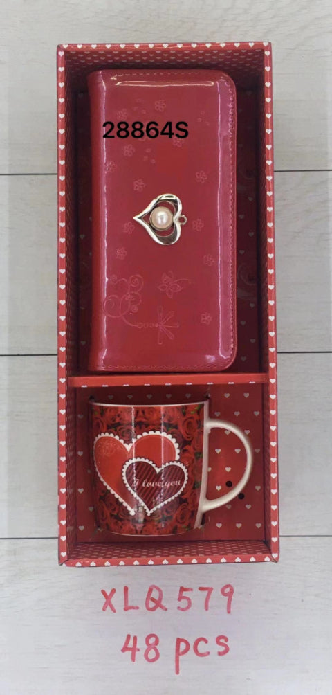 Valentine wallet +Mug