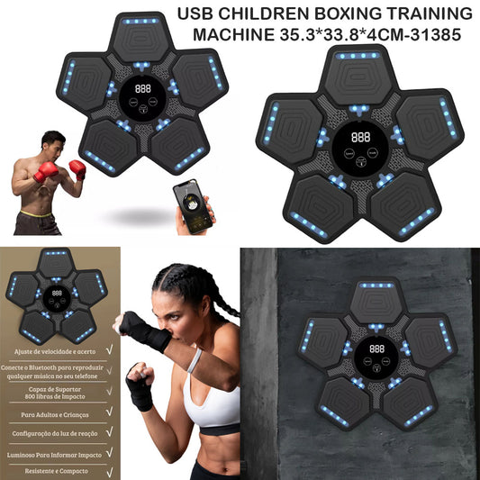 USB CHILDREN BOXING TRAINING MACHINE WITH GLOVES 35.3*33.8*4CM