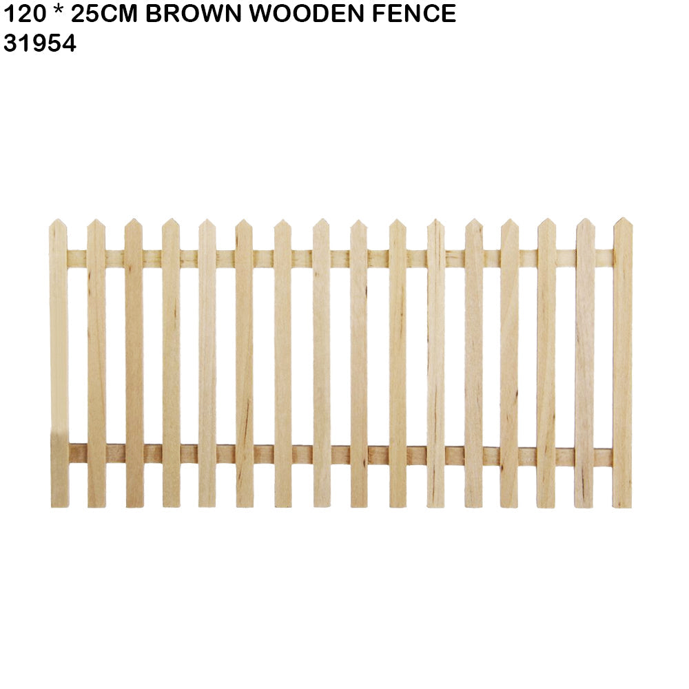 Brown Wooden Fence 120×25cm