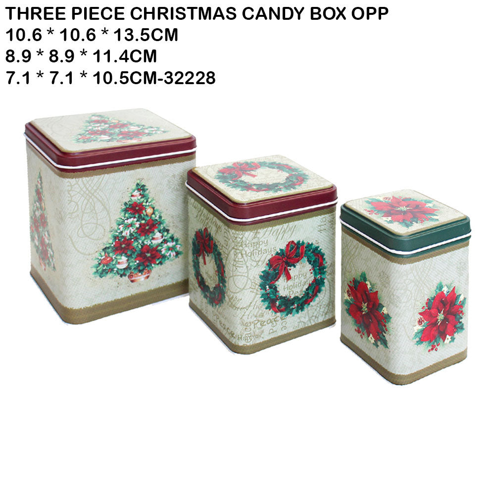 Three-Piece Christmas Candy Box OPP