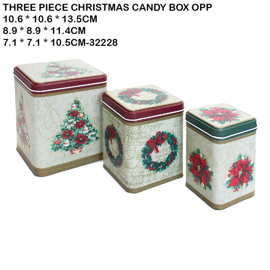 Three-Piece Christmas Candy Box OPP