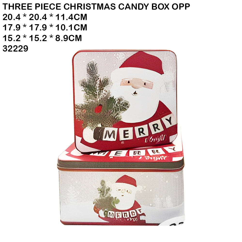 Three-Piece Christmas Candy Box OPP