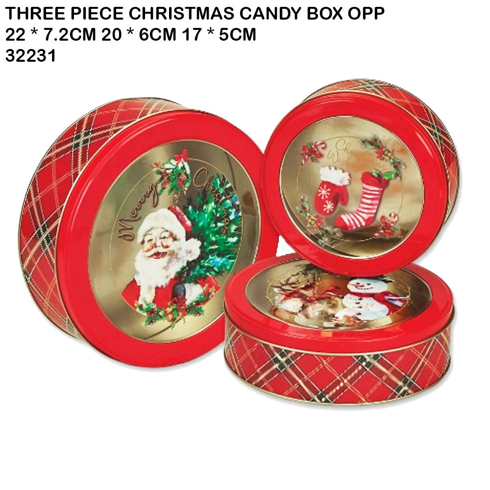 Three-Piece Christmas Candy Box OPP