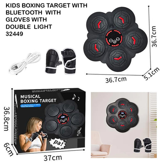 BOXING TARGET WITH BLUETOOTH  WITH GLOVES WITH DOUBLE  LIGHT