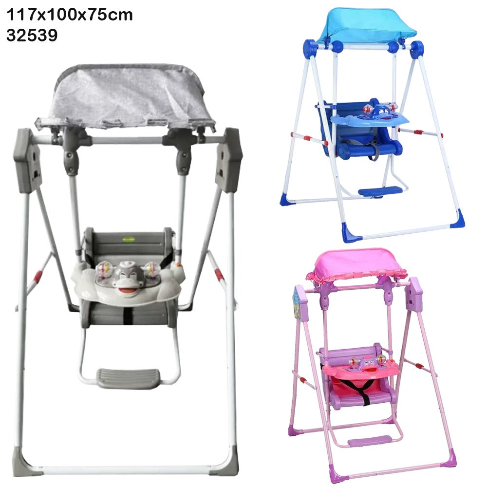 Baby Swing with Canopy & Activity Panel