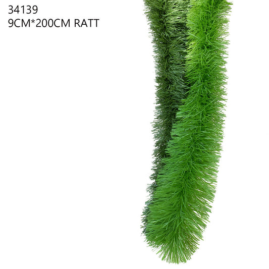9×200cm Green Christmas Rattan Garland