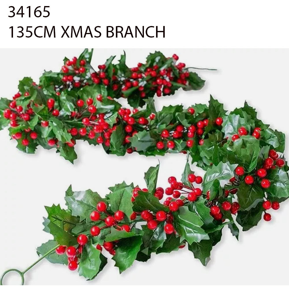 Holly Berry Garland 135cm