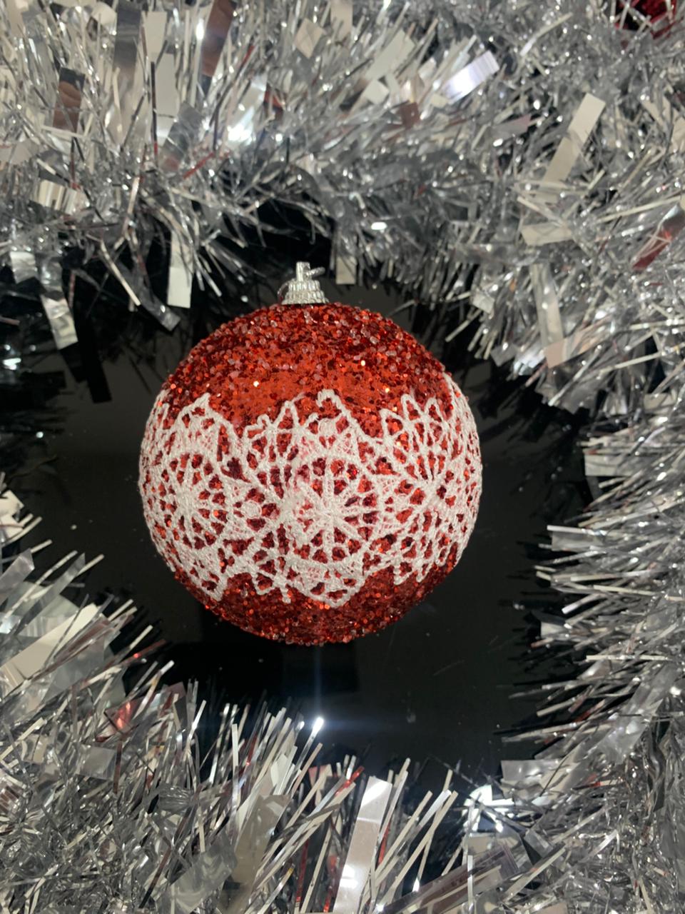8CM Xmas Ball 3PCS/Box – Red