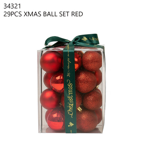 29PCS Christmas Ball Set – Red