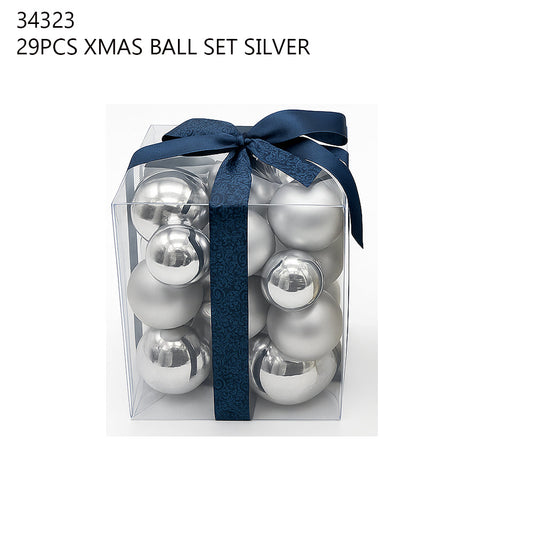 29PCS Christmas Ball Set – Silver