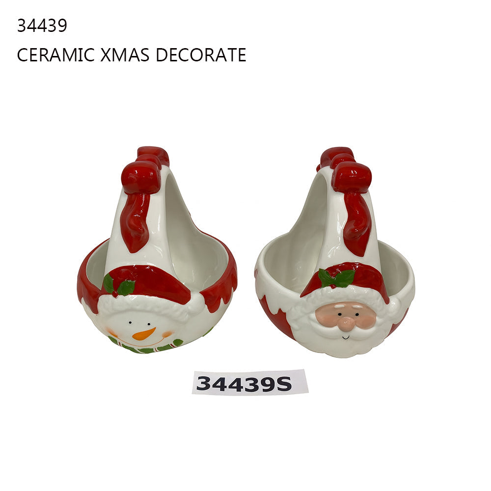 Ceramic Christmas Basket Set