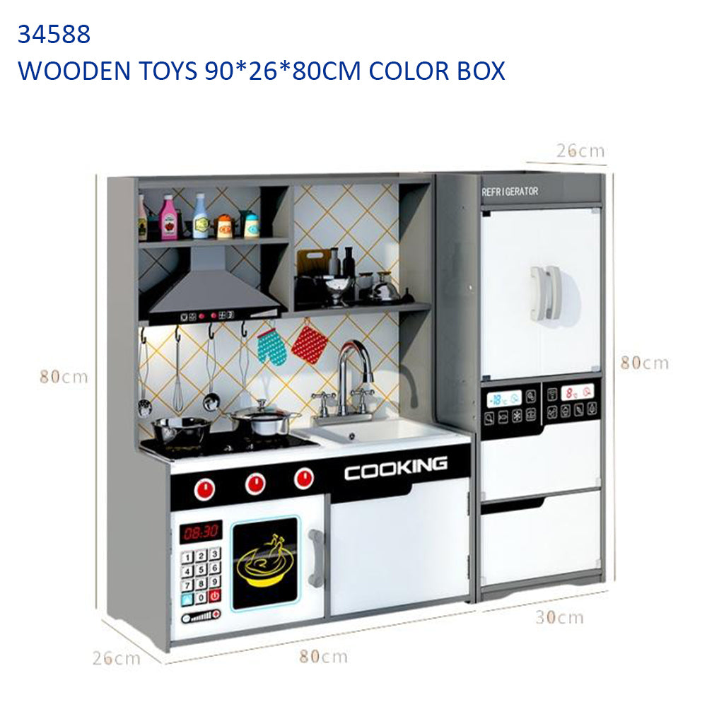 Modern Black Wooden Kitchen