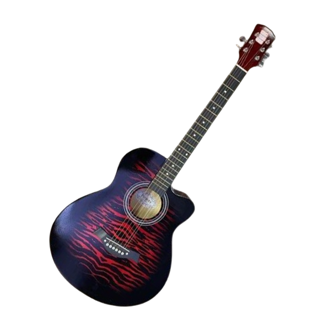 Acoustic Guitar – Red & Black Finish