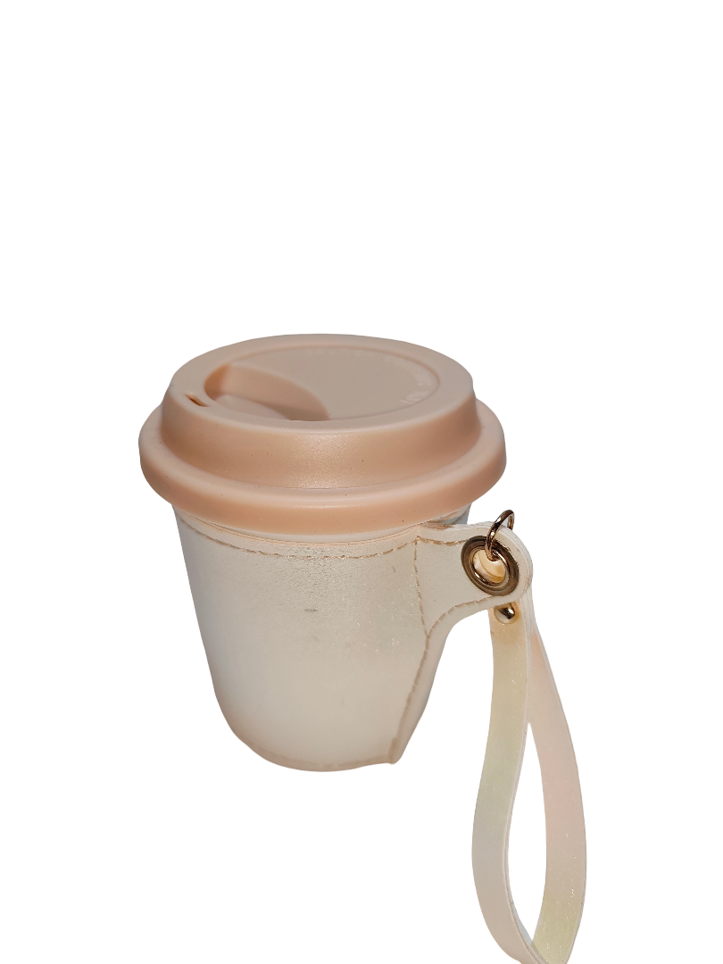 Reusable Silicone Coffee Cup with Strap