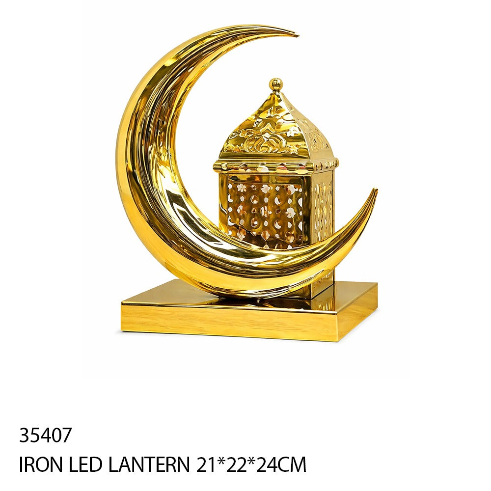Iron LED Ramadan Lantern 21×22×24cm