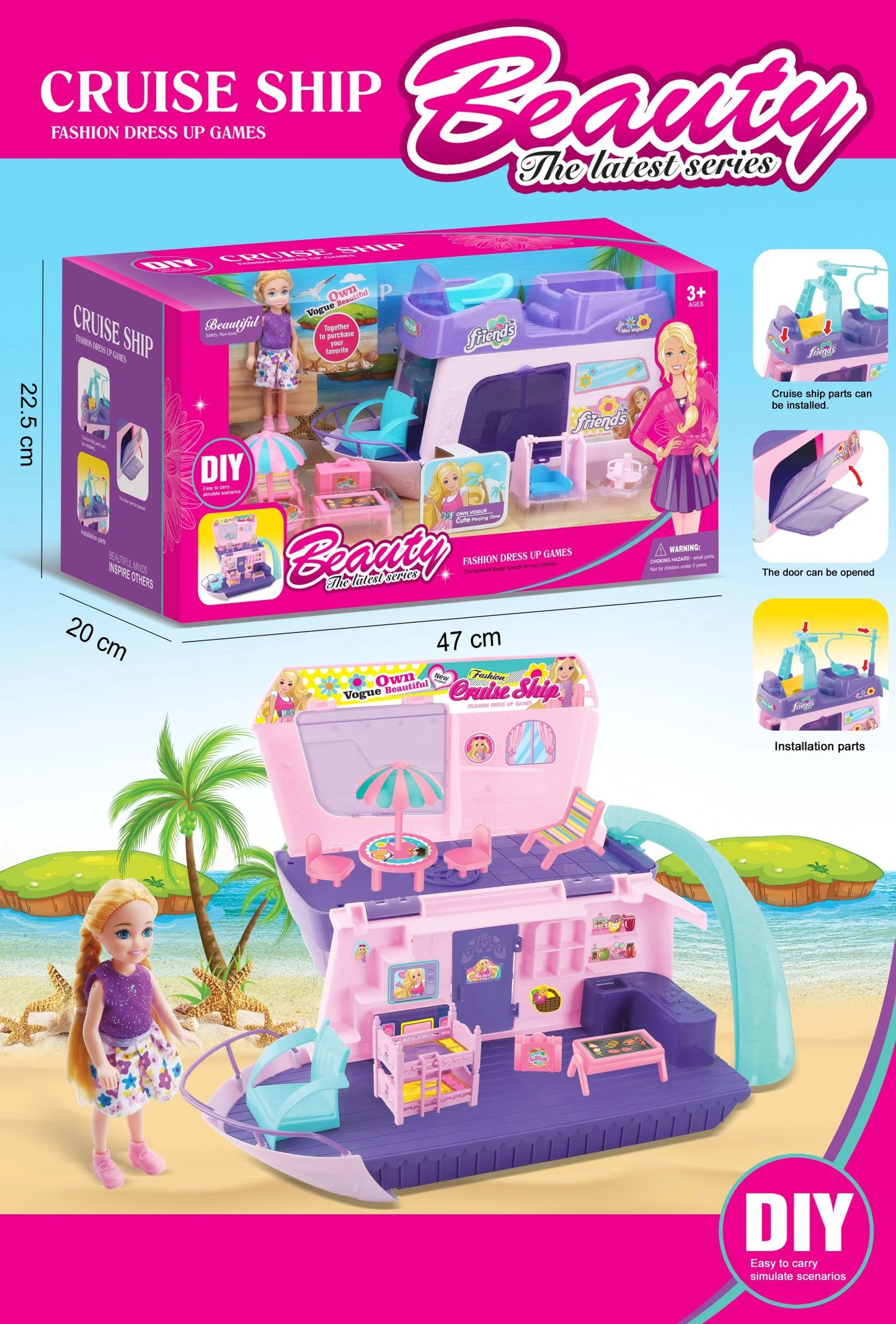 cruise ship doll set