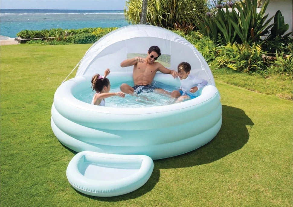 Round Inflatable Family Lounge Blue Pool