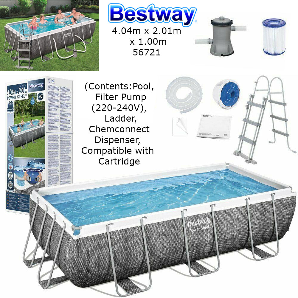 bestway rectangular grey pool
