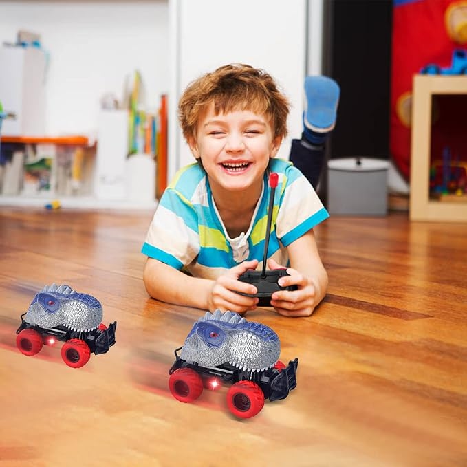 Children Remote Controlled Dinosaur Car with LED Light