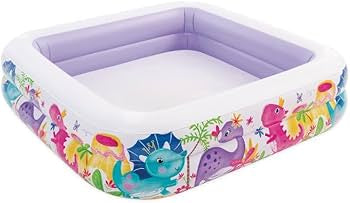 Dinosaur pool with tent