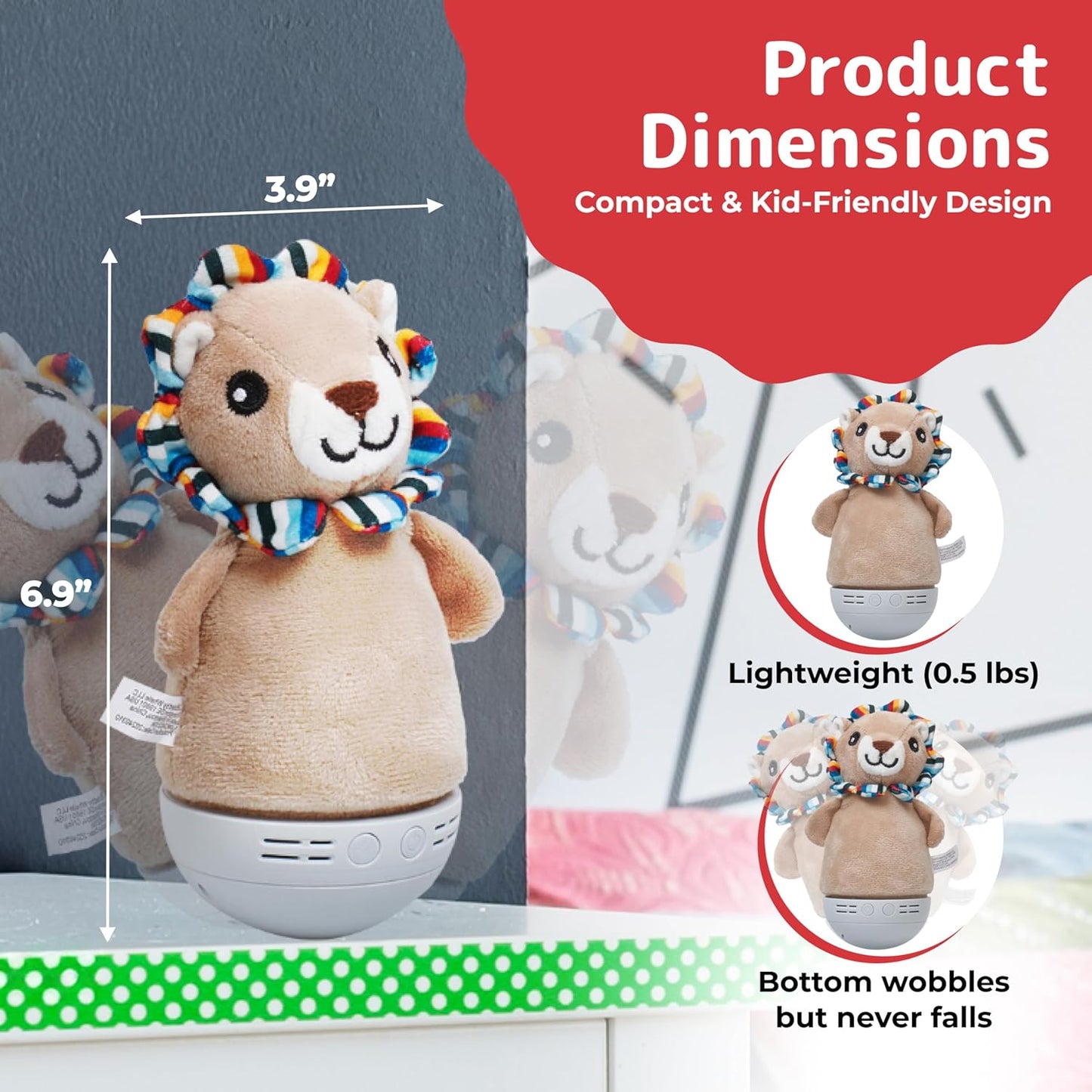 Baby Moody Lion Tumbler Lamp